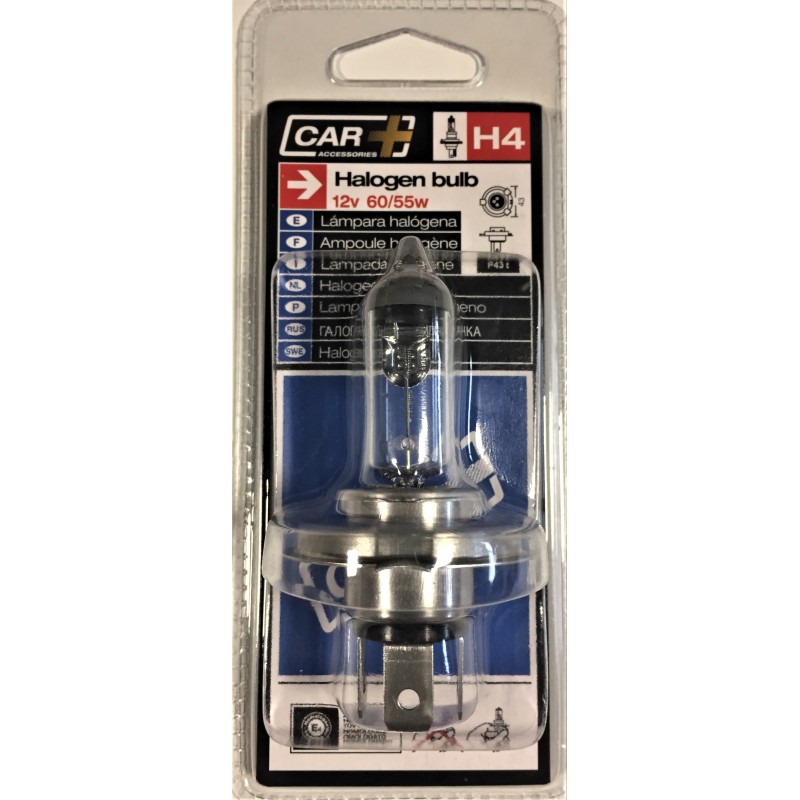Blister ampoule 12V. H4 60W/55W. P43T 1PCE.